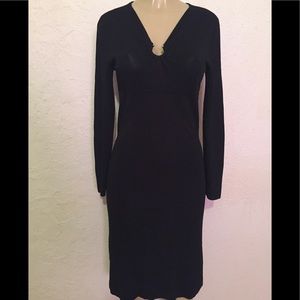 BCBG MAX AZRIA pull over black knit dress* Medium